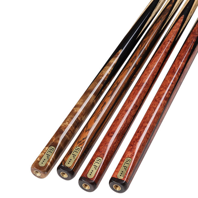 SLP 10mm Luxury One Piece Cue Stick Billiard 4Splices of Red Shadow Wood and Ebony with Extender Snooker Cue