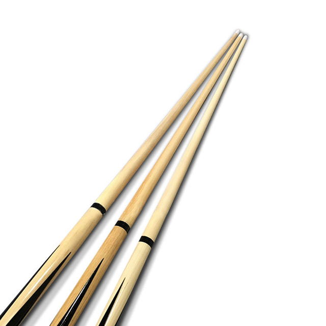 White wood American pool cue 1/2 black four-tip spray-painted double-section cue Pool Cue