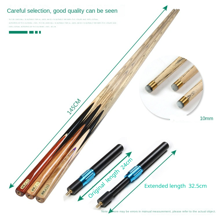 SLP 10mm 3/4 Split Cue with Extender Chinese black eight Cue Stick Billiard Snooker Cue