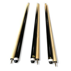 White wood American pool cue 1/2 black four-tip spray-painted double-section cue Pool Cue